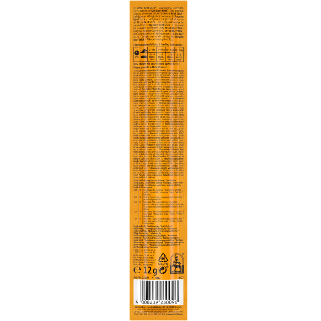 Vitakraft Beef Stick Dog Snack - Beef - Shaking Tails