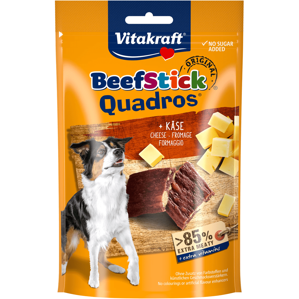 Vitakraft Beef Stick Dog Snack - Quadros and Cheese - Shaking Tails