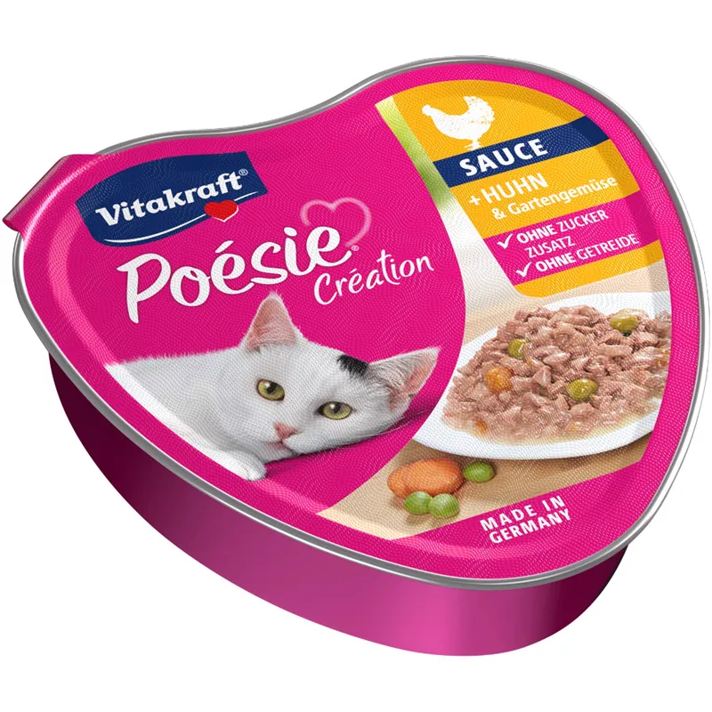 04008239313188_C1L1_s05_2 Vitakraft Poésie Création Cat Wet Food - Chicken & Garden Vegetables