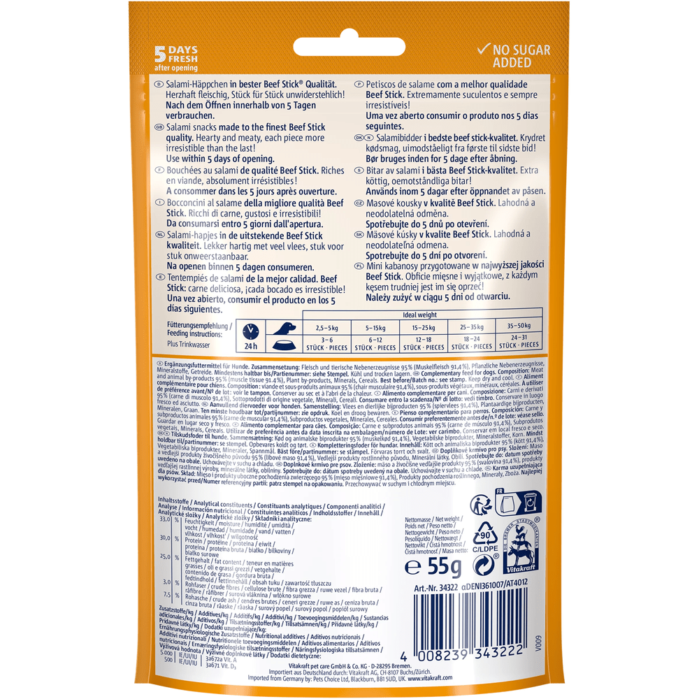 Vitakraft Beef Stick Dog Snack - Rustico - Shaking Tails