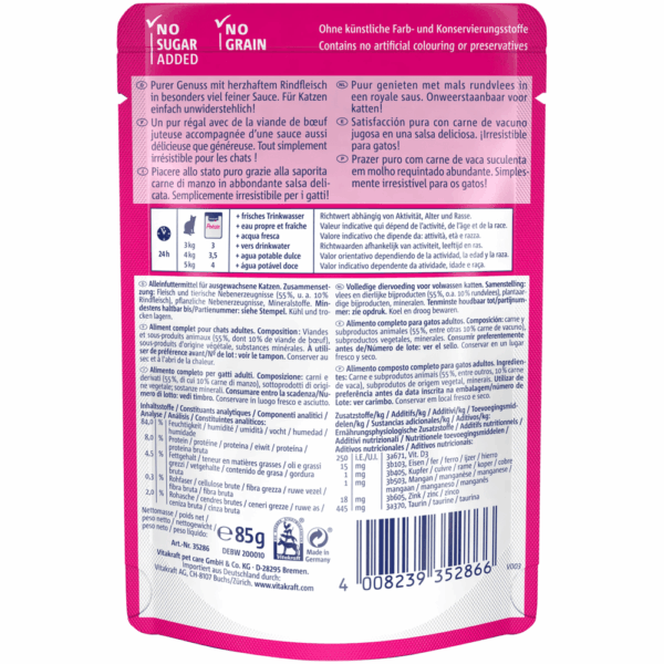Vitakraft Poésie Délice Cat Wet Food - Beef in sauce