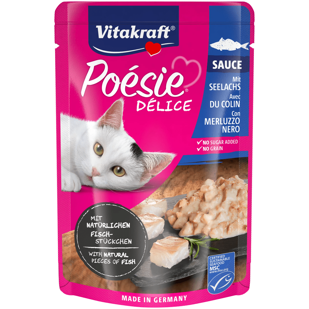 04008239352873_C1L1_s03_2 Vitakraft Poésie Délice Cat Wet Food - Pollock in sauce - Shaking Tails