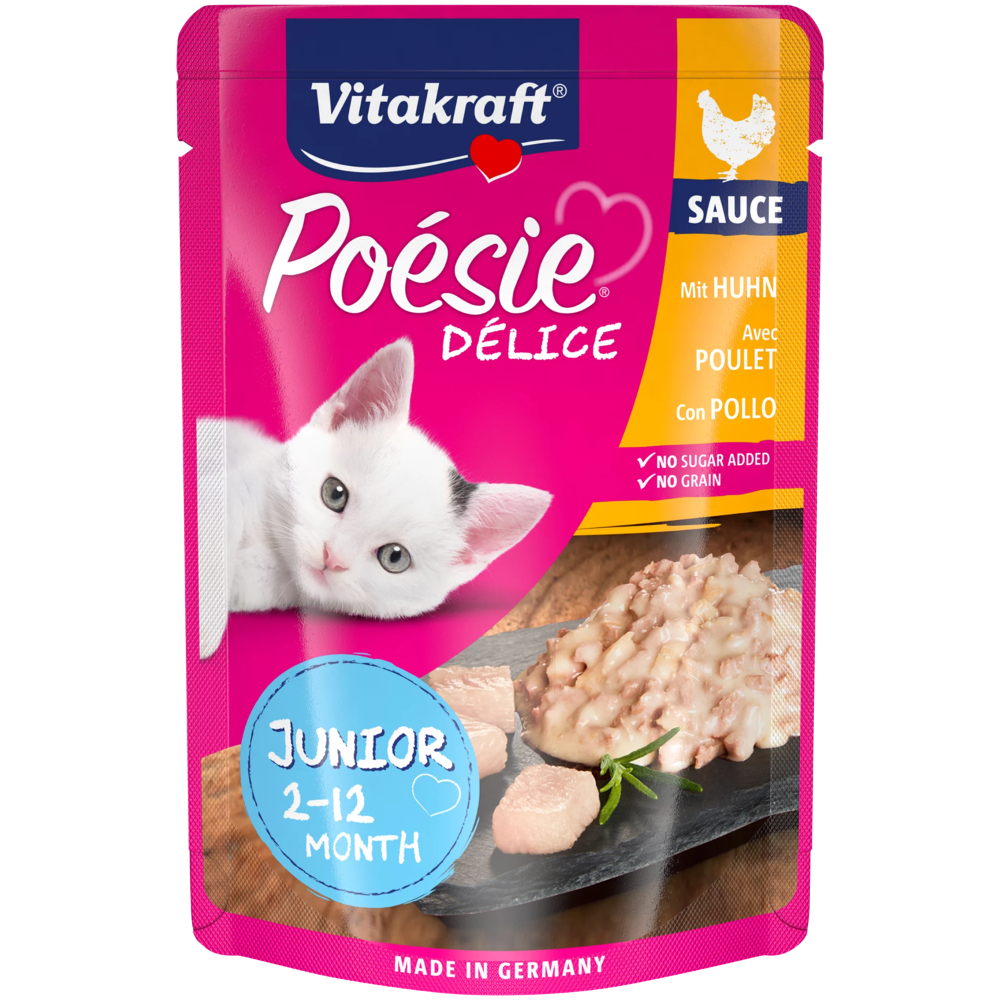 04008239352903_C1L1_s03_2 Vitakraft Poésie Délice Junior Cat Wet Food - Chicken Fillet - Shaking Tails