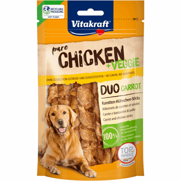 Vitakraft DUO Carrot & Chicken Sticks Dog Treat