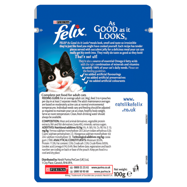 Purina FELIX As Good As it Looks Tuna in Jelly Wet Cat Food