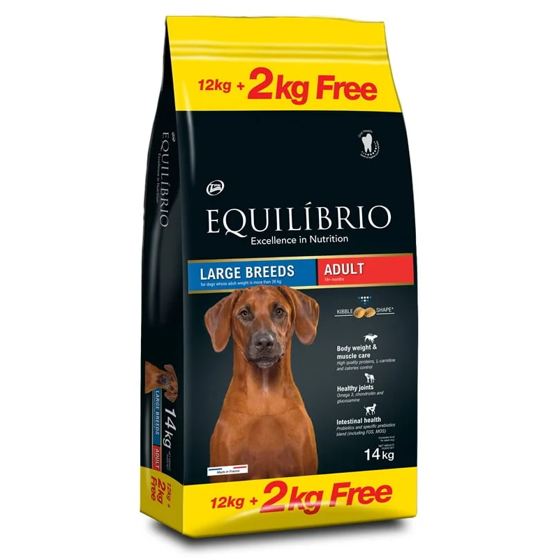 1.DOG-RG-ADULT-LB-14-3548610177301 Equilibrio - Large Breed Adult Dog Dry Food - Shaking Tails