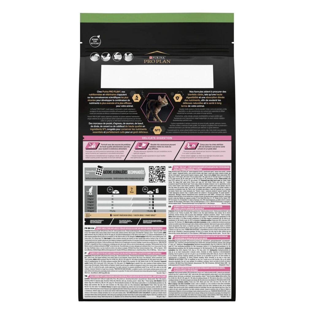 Purina Pro Plan - Sterilised Adult Delicate Digestion Cat Dry Food - Chicken - Shaking Tails