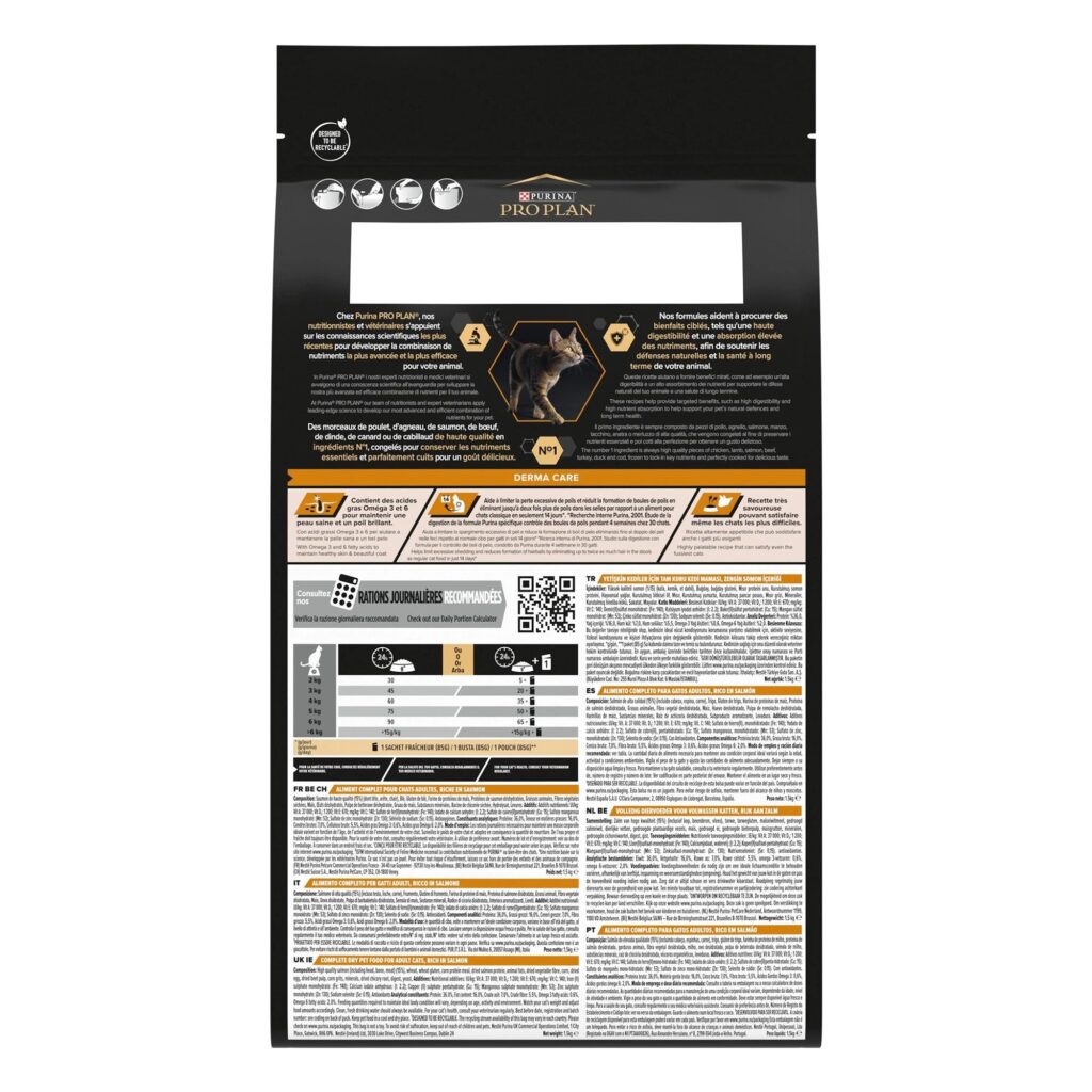 Purina Pro Plan - Adult Derma Care Cat Dry Food - Salmon - Shaking Tails