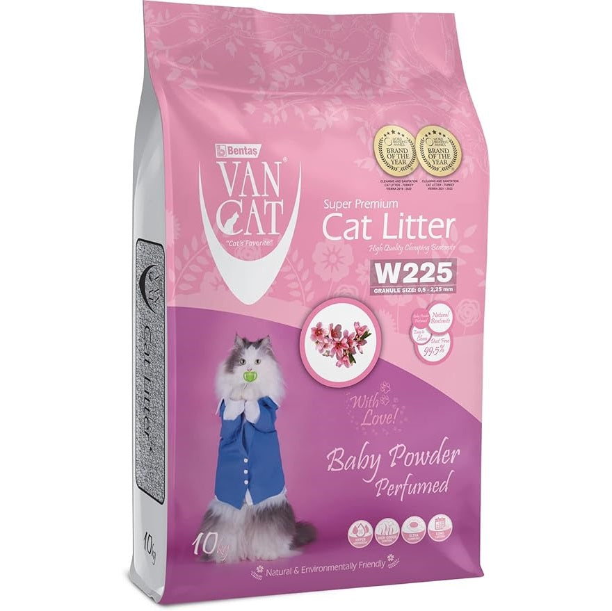 VanCat Baby Powder Perfumed Clumping Cat Litter - Shaking Tails