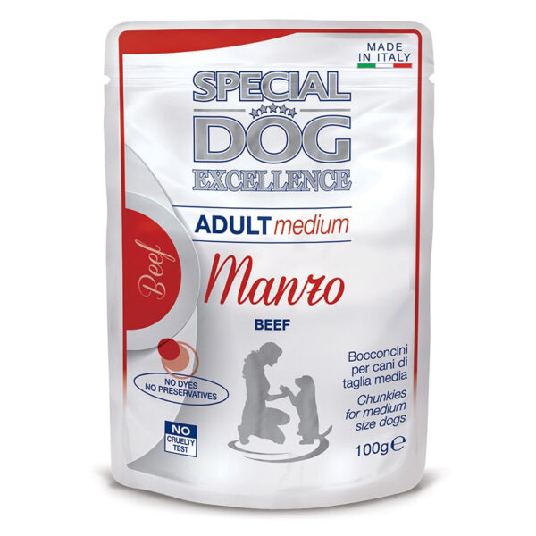 Special Dog Excellence Medium Adult Chunkies with Beef Wet Food