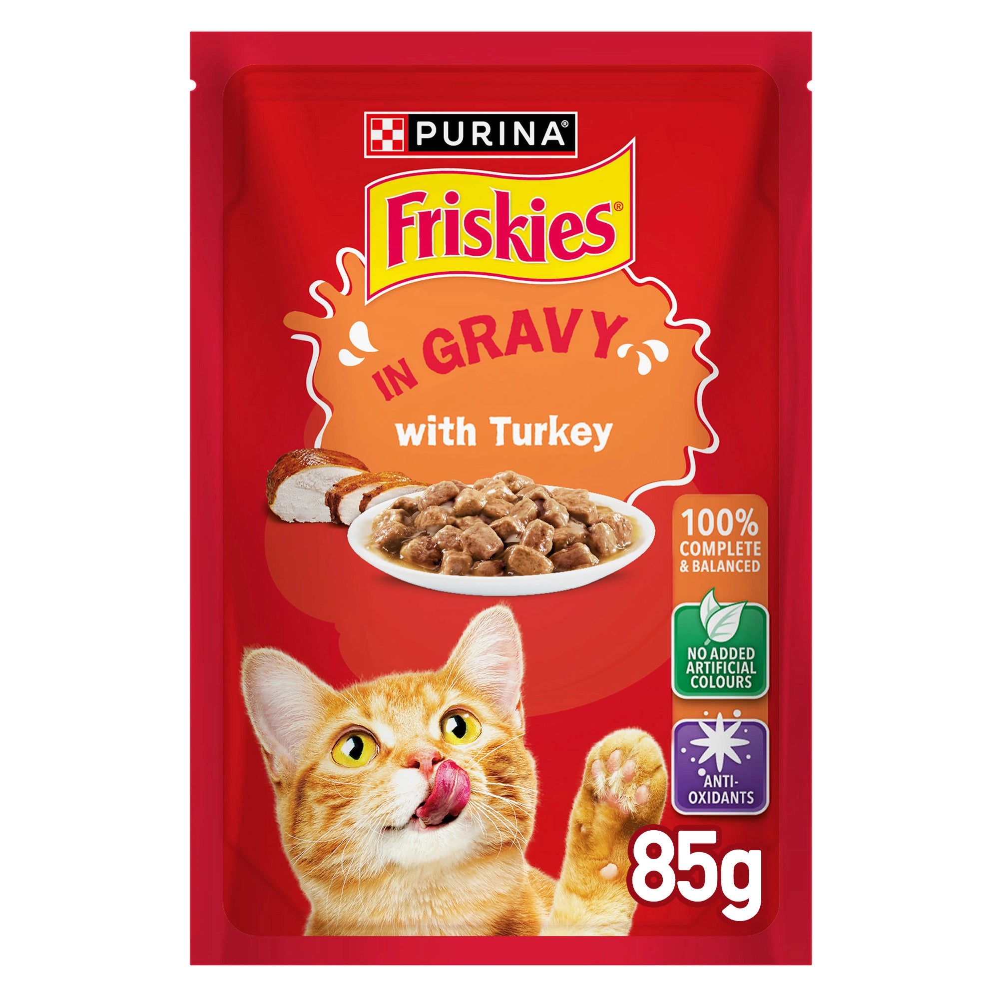 7613036976657_1 Purina FRISKIES Turkey in Gravy Wet Cat Food - Shaking Tails