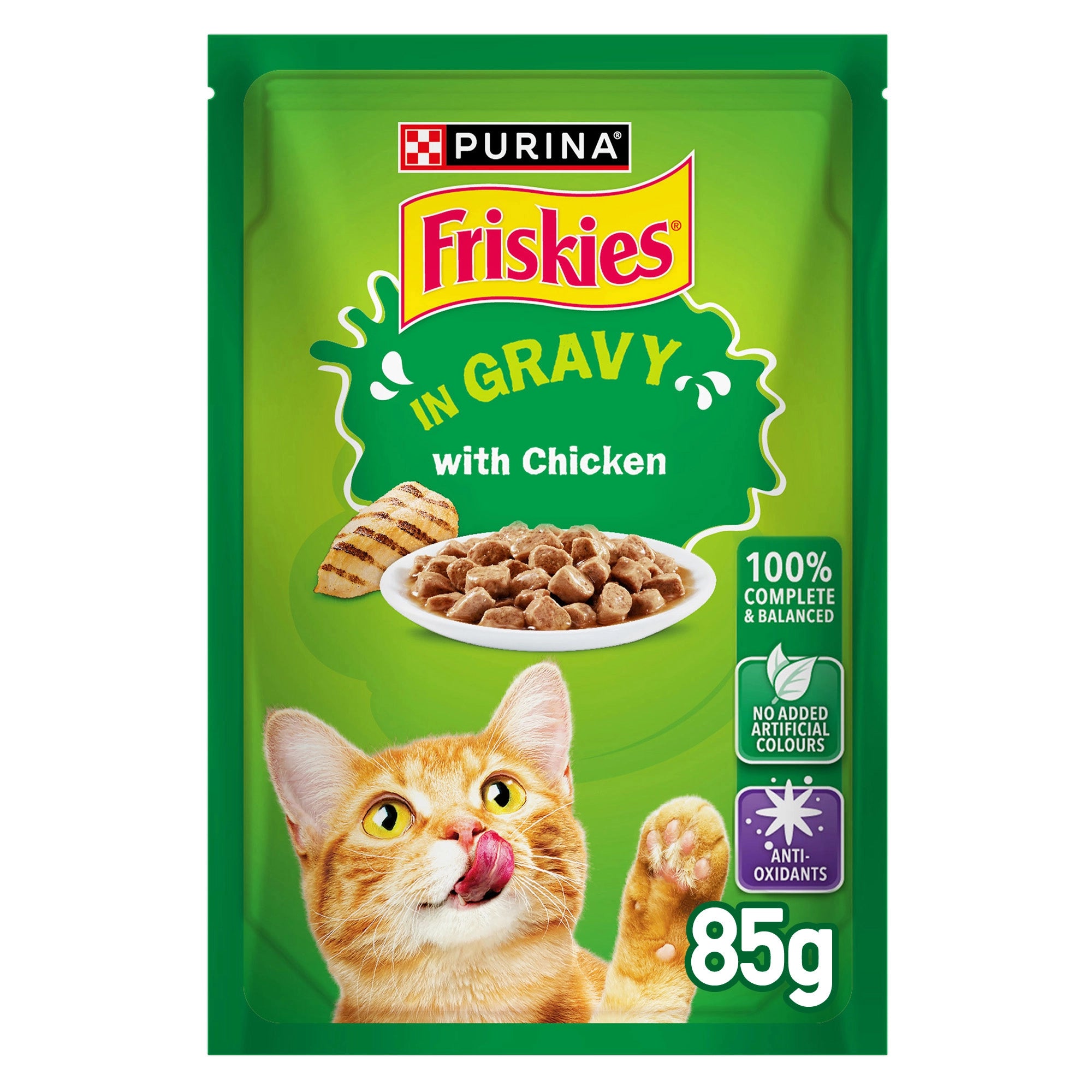 7613036976671_1 Purina FRISKIES Chicken in Gravy Wet Cat Food - Shaking Tails