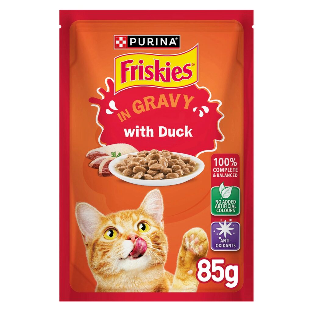 Purina FRISKIES Duck in Gravy Wet Cat Food - Shaking Tails
