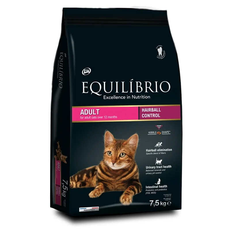 CAT-ALDULT-7-5-3548610091812 Equilibrio - Adult Cat Hairball Dry Food - Shaking Tails