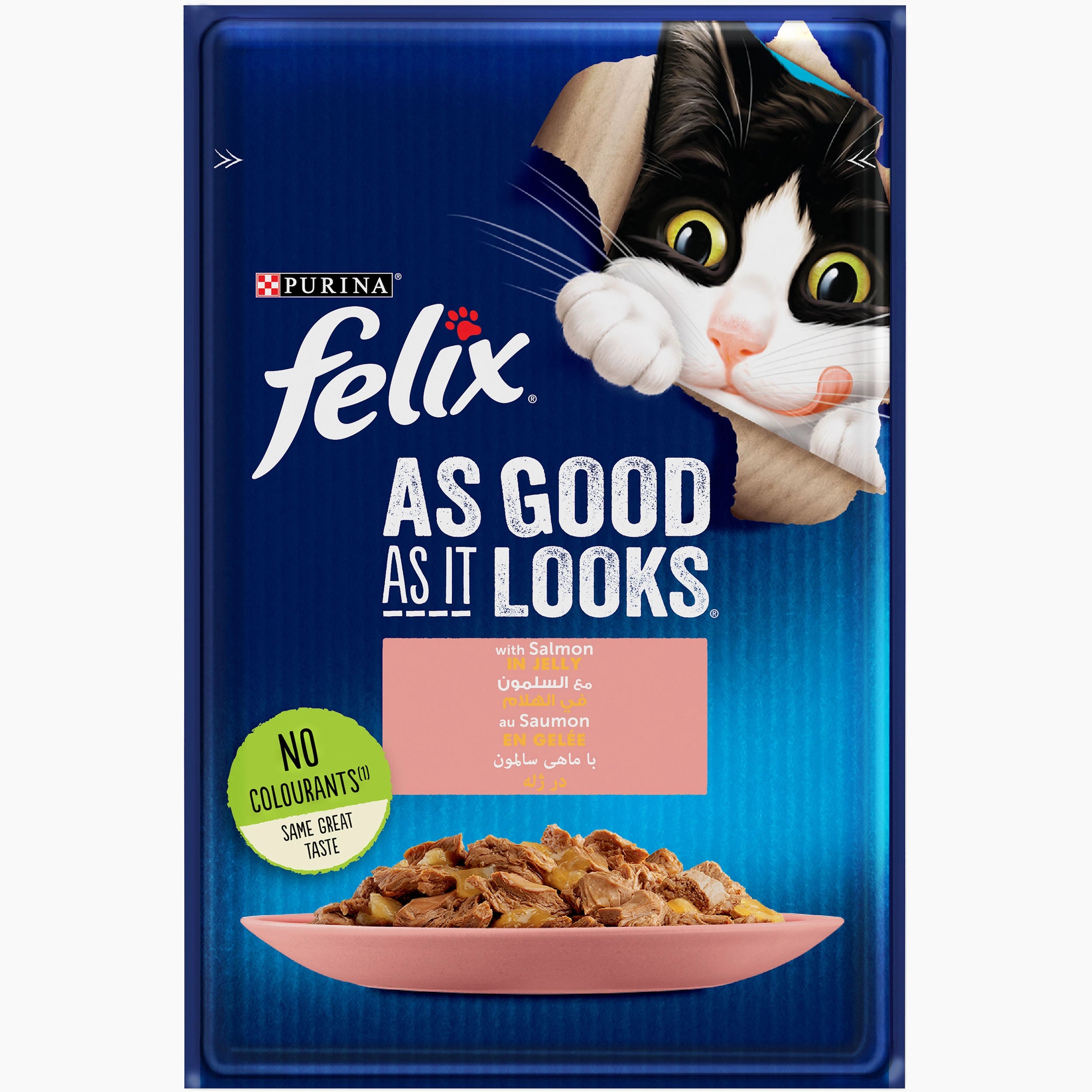 FELIXAGAILGiJSalmonPouch_85g_0 Purina FELIX As Good As It Looks with Salmon in Jelly Wet Cat Food - Shaking Tails
