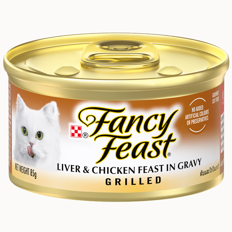 LiverChickenFOP Purina FANCY FEAST Grilled Liver & Chicken Feast in Gravy Gourmet Cat Food - Shaking Tails