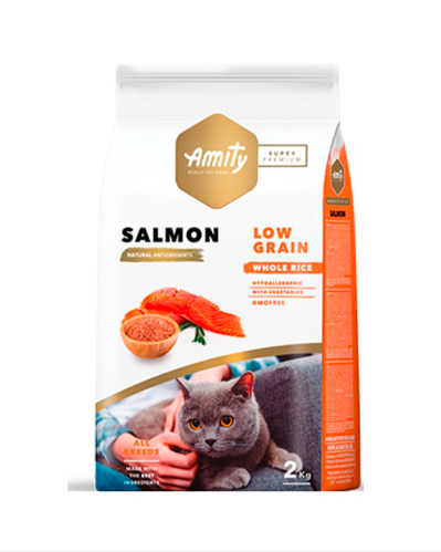 Salmon Amity Super Premium Adult Cat Dry Food - Salmon - Shaking Tails