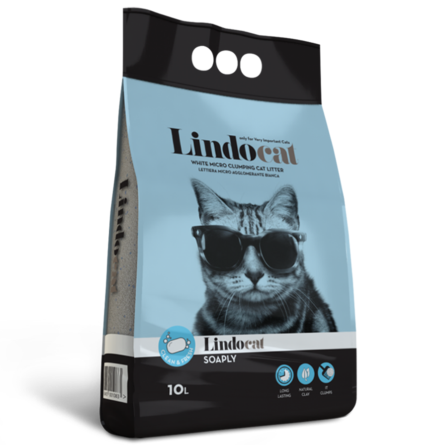 Soaply_10L Lindocat Soaply Clumping Cat Litter - Shaking Tails