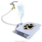 Outdoor Automatic Dog Drinking Fountain Step-On Design - Shaking Tails
