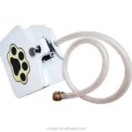 Outdoor Automatic Dog Drinking Fountain Step-On Design - Shaking Tails