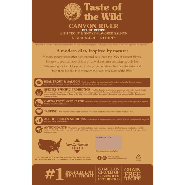 Taste Of The Wild - Canyon River Feline Recipe with Trout & Smoke-Flavored Salmon