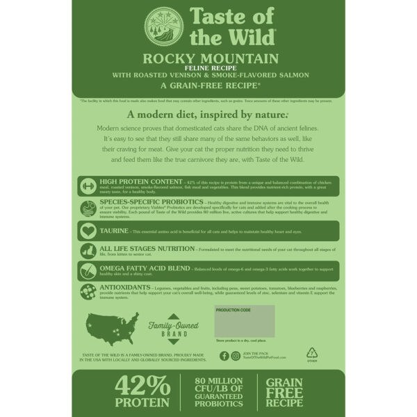 Taste Of The Wild - Rocky Mountain Feline Recipe with Roasted Venison & Smoke