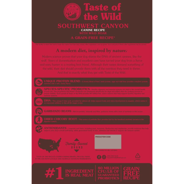 Taste Of The Wild - Southwest Canyon Canine Recipe with Wild Boar