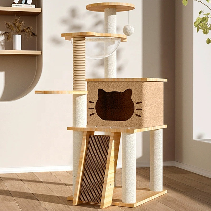 shakingTails_catTree_120cm Cat Tree Scratcher House - Shaking Tails