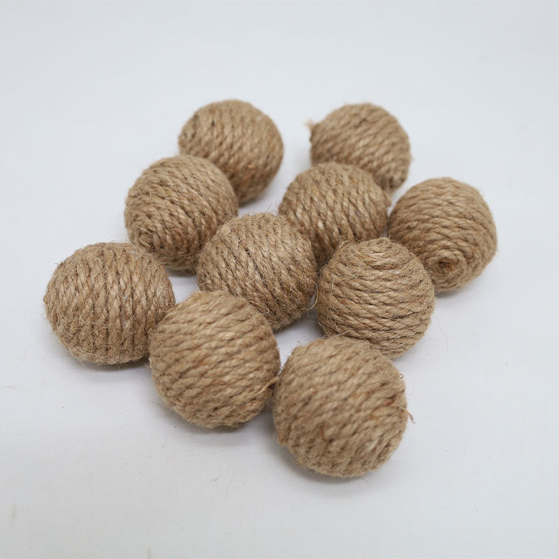 shakingTails_sisalCatBallToy Sisal Interactive Cat Ball Toy - Image 1