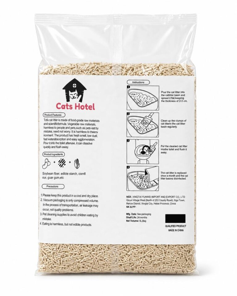 Natural Plant-Based Tofu Cat Litter – 6L
