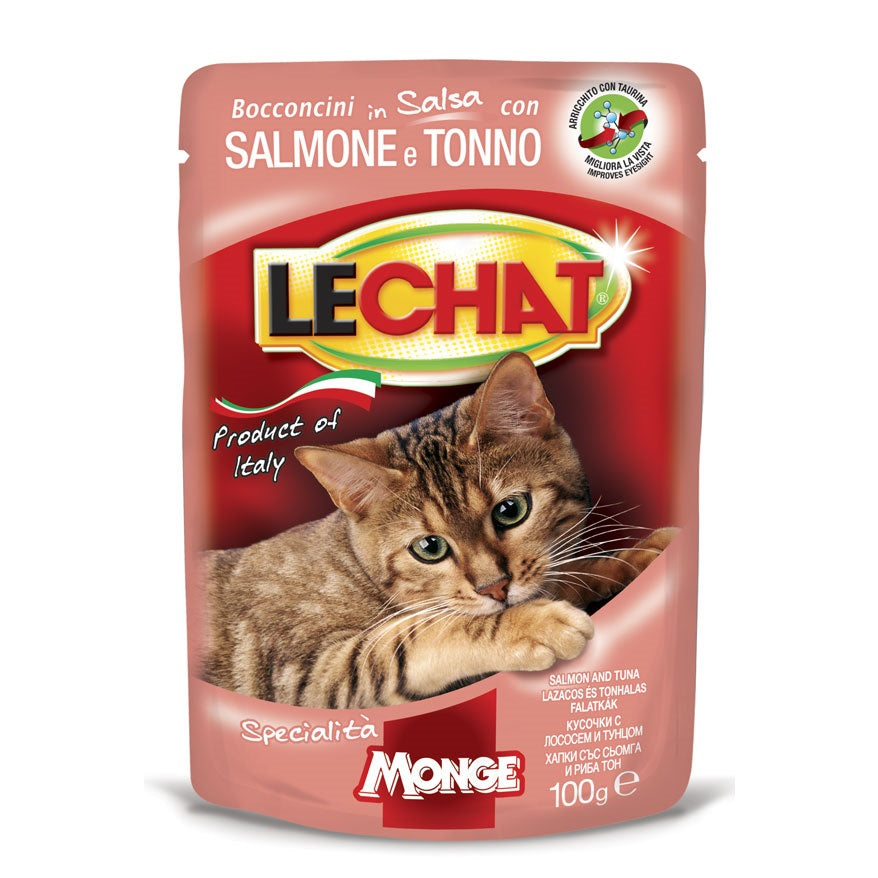 shakintgTails-LeChat-Adult-Pouch-Chunkies-with-Sal-0 LeChat Adult Pouch Chunkies with Salmon and Tuna Cat Wet Food - Shaking Tails
