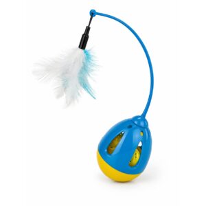 Cat Tumbler Ball Toy With Teasing Feather