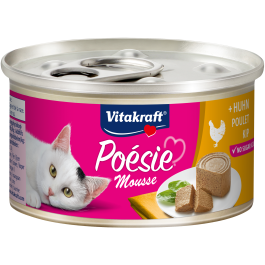 Vitakraft Poésie Mousse Adult Wet Cat Food – Chicken (85g Can)