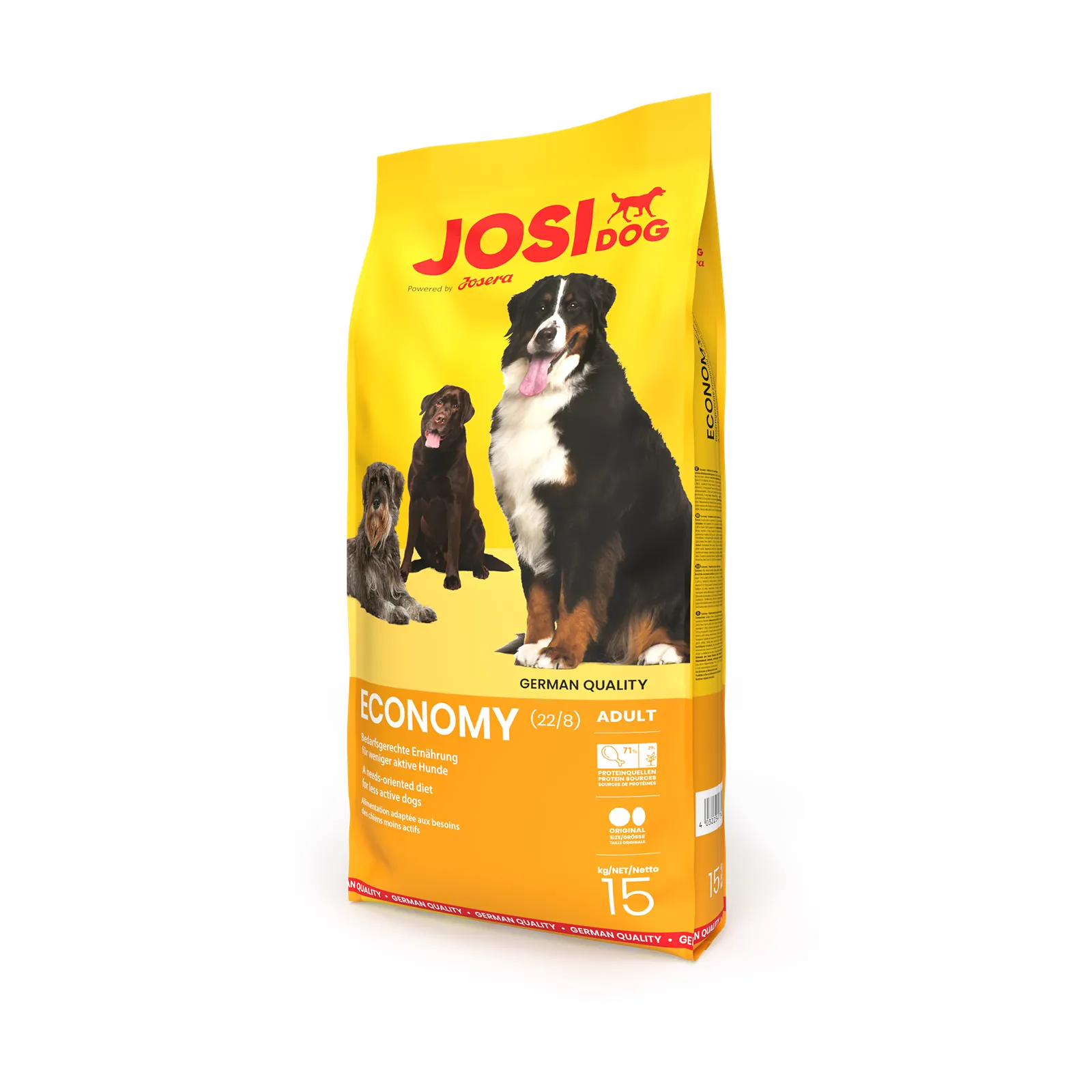 4032254745532_Hund_JosiDog_Economy_15kg_seitlich JosiDog Economy Adult Dry Dog Food
