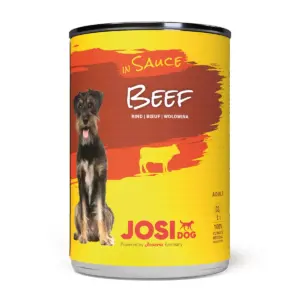 JosiDog Beef in Sauce Wet Dog Food – Tender Beef Chunks in Gravy for Adult Dogs