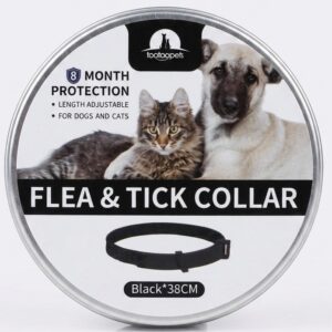 Adjustable Flea & Tick Prevention Collar – Black