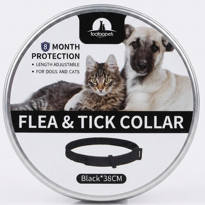 Adjustable Flea & Tick Prevention Collar – Black
