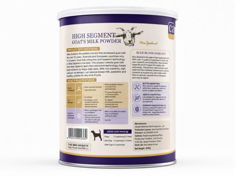 Premium Goat’s Milk Powder for Dogs – 400g | High Calcium & Rich Nutrition Supplement